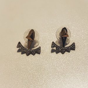 Stella & Dot Pavé Triangle Ear Jackets, Gold